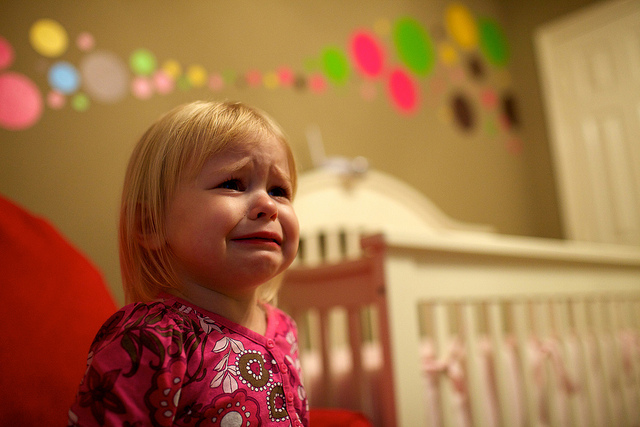 My Darling Audrey, When you look back on this photo years from know, know that you were crying because your Disney Princess DVD had ended.
