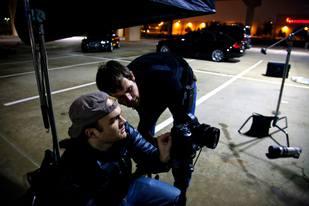 Austin checking his shot