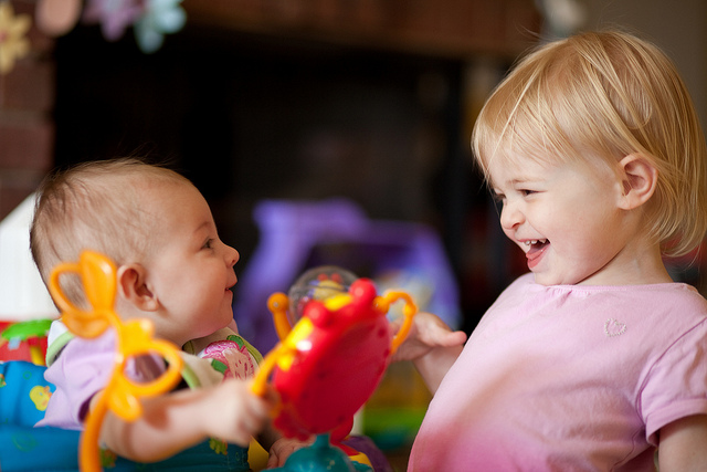 Sharing a laugh