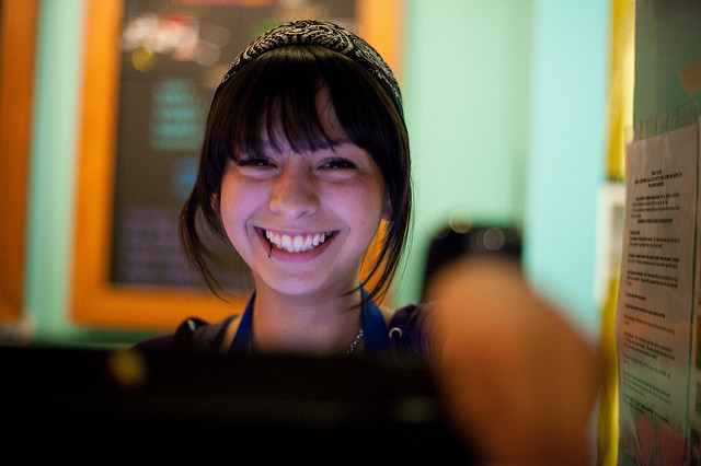 The sweet girl at Amys ice cream