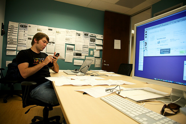 Dustin at work