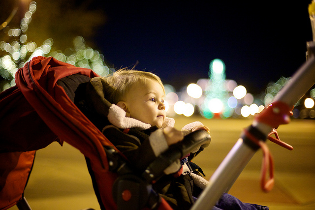 Strolling through Southlake to see the lights