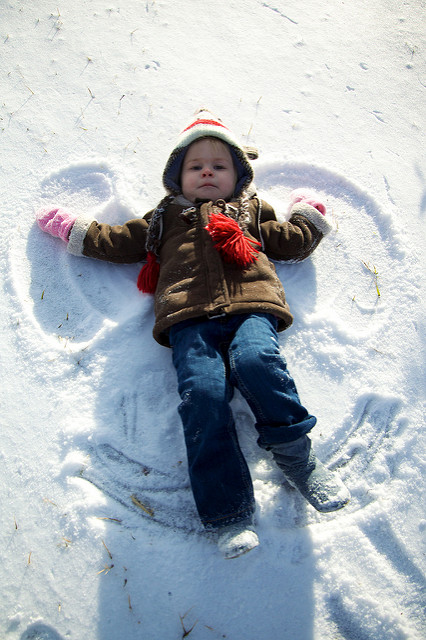 Audreys first snow angel