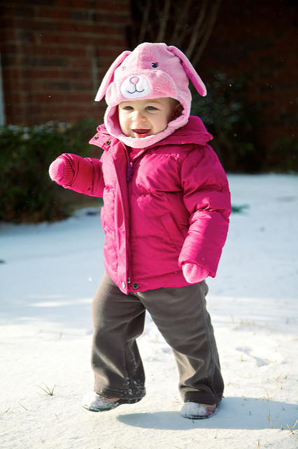 Camille approves of the snow